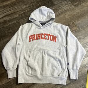 Vintage Champion Reverse Weave Princeton Grey Hoodie Size S